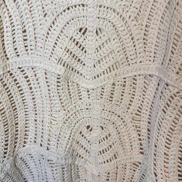 Indigo Thread Co Cotton Crochet Tank Top 3X Cream Boho Layered Sleeveless Top - Picture 4 of 10